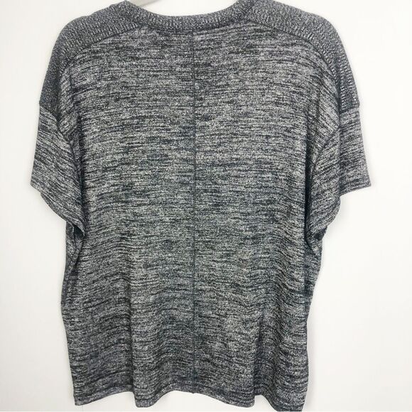 RAG & BONE | Avryl Gray/Black Heathered V-Neck Short Sleeve Tee Women’s Size XL - Picture 7 of 9